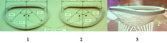 Стандартное жесткое кольцо Carpentier (1) и кольцо для пластики митрального клапана (2,3)